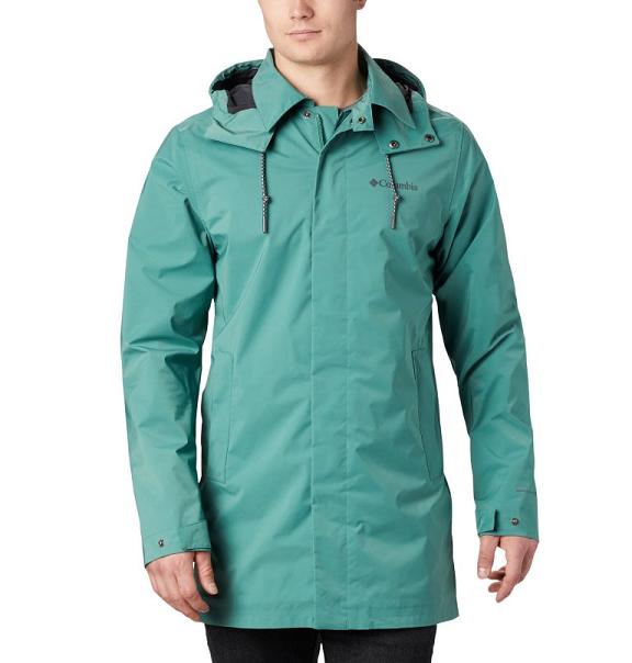 Columbia East Park Rain Jacket Green For Men's NZ17836 New Zealand